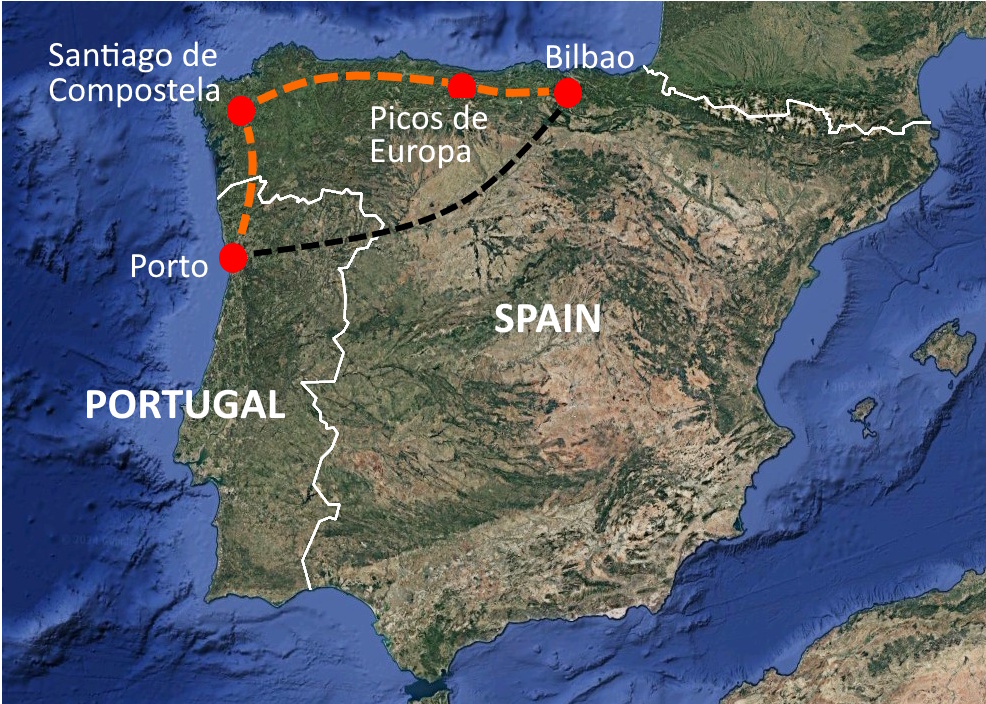 Miata Camino Road Trip: Portugal to Spain scenic view - Miata Driving Tours tour destination