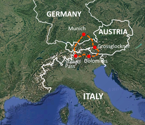 Motorcycle Dolomites and Austrian Alps scenic view - Motorcycle Tours tour destination