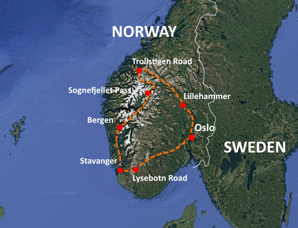 Motorcycle Norwegian Fjords scenic view - Motorcycle Tours tour destination