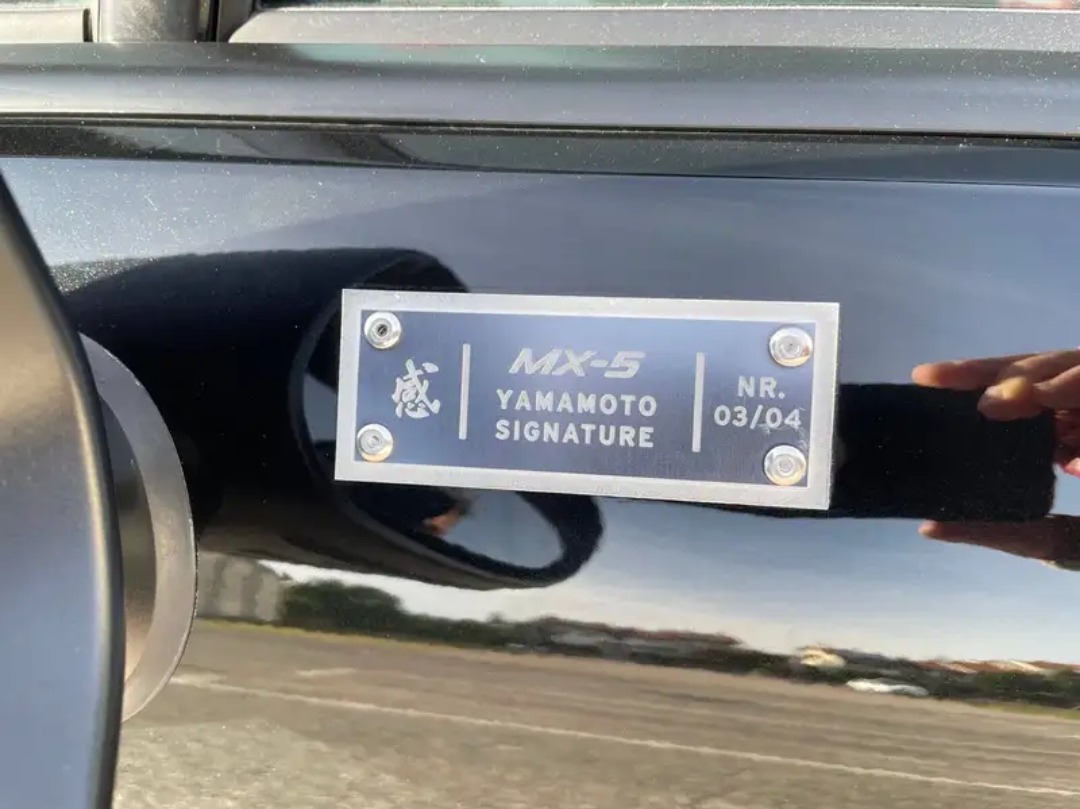 Numbered badge on the Yamamoto Signature Edition MX-5